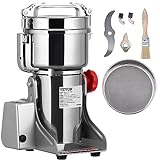 VEVOR 1000g Electric Grain Mill Grinder, High Speed 3750W Commercial Spice Grinders, Stainless Steel Pulverizer Powder Machine, for Dry Grains Spices Cereals Coffee Corn Pepper, Swing Type