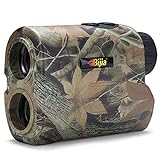 BIJIA Hunting Rangefinder-6X 650/1200Yards Multifunction Laser Rangefinder for Hunting,Shooting, Golf,Camping with Slope Correction,Flag-Locking with Vibration,Speed,Angle,Scan,Distance (650Yards)