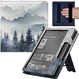 UMUBUHOMS Kindle Oasis Case with Double Hand-held & Stand for 7 Inch Kindle Oasis (10th Generation,2019 and 9th Generation,2017) Auto Sleep & Wake/Magnetic Closure (Forest Mountains)