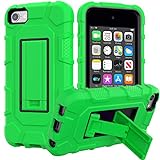 ZoneFoker for iPod Touch 7th Generation Case, iPod Touch 6th / 5th Generation Case Heavy Duty Shockproof Rugged Cover for Apple iPod Touch 7/6/5 Generation Case Green…