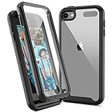 ULAK iPod Touch 7 Case, iPod Touch 6 Case with Build in Screen Protector Heavy Duty Protection Hybrid Rugged Cover for Apple iPod Touch 7th/6th/5th Generation, Black