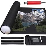 Enovoe Jigsaw Puzzle Mat Saver - Puzzle Table Keeper Portable, Roll Up Puzzle Mat for 1500 Piece Adult - Jigsaw Puzzle Board Roll Up Mat with Storage Bag and Inflatable Tube - Puzzle Holder Organizer