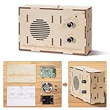 PRUNUS DIY Radio Kit AM FM Wood, Suitable for Kids, Teens and Adults to Assemble, 100% Hand-Assembled and Without The Help of Tools, Enjoy The Radio Fun by Ear and Reduce Eye Strain, Wooden Toy Kit