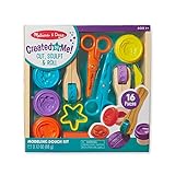 Melissa & Doug Created by Me! Cut, Sculpt, and Roll Modeling Dough Kit With 8 Tools and 4 Colors of Modeling Dough