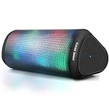 Portable Wireless Bluetooth Speakers 7 LED Lights Patterns Wireless Speaker V5.0 Hi-Fi Bass Powerful Sound Built-in Microphone, HandsFree, Audio-Auxiliary,Christmas Decorations Bluetooth Speaker