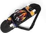 Cooplay 32'*8' Black Skateboard Carry Bag Backpack Rucksack Straps with Mesh