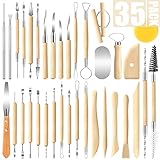 35-Pack Clay Tools Sculpting Pottery Tools Polymer Modeling Clay Sculpture Set for Pottery Modeling,Carving,Ceramics