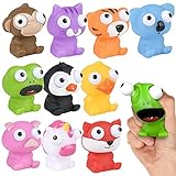 ArtCreativity Squeezy Animals with Pop Out Eyes, Set of 20, Fun Squeeze Stress Relief Toys for Kids, Fun Goodie Bag Fillers, Birthday Party Favors for Boys and Girls