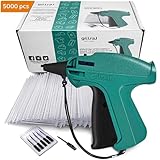 GILLRAJ Tagging Gun for Clothing【Jumbo Pack 5000pcs 2' Barbs】& 6 Needles, Clothes Retail Price Hang Tag Attacher Gun Fastener for Store Consignment Garage Yard Sale