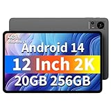 TECLAST Tablet 12 inch Android 14 Tablets, T60 with 256GB Storage(Expand to 1TB), Unisoc T616 CPU, 8000mAh +18W PD Fast Charger, 4 Speakers, 5G WiFi+4G LTE, Dual 13MP Camera,GPS
