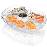 DEAYOU Ice Serving Tray with Lid for Party Food, Serving Platter Dish for Appetizers, Fruits, Vegetables, Salads, Picnic, Snack