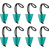 8 Pieces Kayak Scupper Plug Kit Silicone Scupper Plugs Drain Holes Stopper Bung with Lanyard (Green)