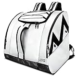 OutdoorMaster Boot Bag POLAR BEAR - Ski Boots and Snowboard Boots Bag, Excellent for Travel with Waterproof Exterior & Bottom - for Men,Women and Youth - White