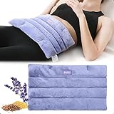 Romfox Microwavable Heating Pad for Pain Relief, Moist Heat for Cramps, Muscles, Joints, Back, Neck and Shoulders, Heat Compress Pillow, for Both Hot and Cold Therapy (Purple - Lavender Scented)