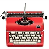 Red Vintage Typewriter for a Nostalgic Flow - Manual Typewriter Portable Model for Remote Writing Locations - Sleek & Durable Type Writer Classic Word Processor - Typewriters for Writers