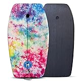 Back Bay Play 33' Body Boards - Lightweight EPS Core Boogie Boards for Beach - Bodyboard, Boogie Board for Beach Kids with Wrist Leash Surfing for Kids & Adults (Cotton Candy Tie Dye)