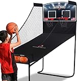 CINCINNATI GAMES Ultra Basketball Game, Basketball Arcade Game Indoor with LED Electronic Scorer and Timer, 8 Individual Games with Sound Effects