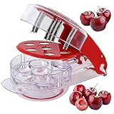 Cherry pit remover Multi-functional quick pit remover Home kitchen tools Olive red date seed removal tool，Portable Cherry Pit Remover for Kitchen, Cake Shop, Fruit Salad (1pcs Red)