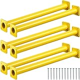 Set of 6 Monkey Bars Ladder Rungs Playground Sets for Backyards Steel Swing Set Accessories Playground Equipment Outdoor Climbing Kits for Children Outdoor Indoor Playroom Supplies (Yellow, 16.5 Inch)