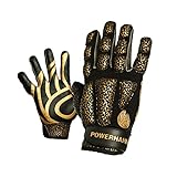POWERHANDZ Weighted Anti-Grip Football Gloves for Strength and Resistance Training - Improve Dexterity and Arm Strength- Home Workout - Small- 0.5 lb