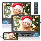 12' Portable DVD Player for Car with 1080P HDMI Input, FELEMAN Rechargable Car DVD Player Dual Screen with Full HD Digital Signal Transmission, Support USB, Last Memory(1 Player+1 Monitor)