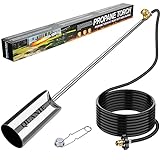 Propane Torch Burner Weed Torch High Output 1,000,000 BTU with 10FT Hose,Heavy Duty Blow Torch with Flame Control and Flint Striker,Flamethrower for Garden Wood Ice Snow Road Charcoal