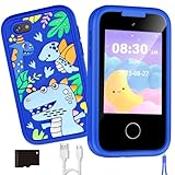 Kids Smart Phone Toys for Girls Boys Toddler Cell Phones Toy with Touchscreen Camera MP3 Learning Smartphone Childrens Fake Cellphone for 3 4 5 6 7 8 Year Old Christmas Birthday Gifts Ideas(Blue)