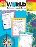 Evan-Moor Educational Publishers The World: Reference Maps & Forms Book (World & U.S. Maps)