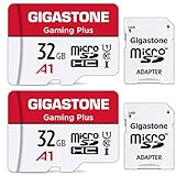 [Gigastone] Micro SD Card 32GB 2-Pack, Gaming Plus, MicroSDHC Memory Card for Nintendo-Switch, Wyze Cam, Roku, Full HD Video Recording, UHS-I U1 A1 Class 10, up to 90MB/s, with MicroSD to SD Adapter