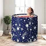 HotMax Portable Foldable Bathtub for Adult, Hot Bath Tub for Women, Freestanding Collapsible Home SPA Bath Tub, Soaking Tub with Cushion