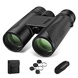 12x42 HD Binoculars for Adults High Powered, Super Bright Binoculars with Large View Low Light Night Vision, Waterproof Compact Binoculars for Bird Watching Cuise Ship Travel Hunting Stargazing