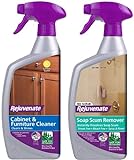 Rejuvenate Cabinet and Furniture pH Neutral Streak and Residue Free Cleaner Cleans Restores Protects & Scrub Soap Scum Remover Toxic Non-Abrasive Cleaning Formula-Spray and Rinse – 24 Ounce, 24-Ounce