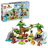 LEGO DUPLO Wild Animals of South America 10973 Educational Set - Featuring 7 Toy Animal Figures and Jungle Playmat, Early Learning and Motor Skill Toys for Toddlers, Girls, Boys, and Kids Ages 2+