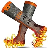 Rechargeable Electric Heated Socks with Temperature Control - 5000mAh 5V Battery-Powered Thermal Foot Warmers for Men and Women - Ideal for Winter Hunting, Fishing, Skiing, and Outdoor Activitie