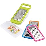 Tenta Kitchen Good Grips Complete Grater & Slicer Set 4 in 1 Onion Chopper, Vegetable Slicer, Fruit and Cheese Cutter Container With Storage Lid (Green)