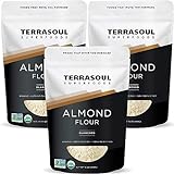 Terrasoul Superfoods Organic Almond Flour, 3 Lbs (Pack of 3) - Fine Texture | Grain-Free | Gluten-Free | Perfect for Keto Baking