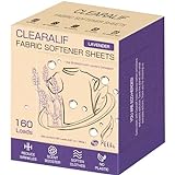 CLEARALIF laundry Fabric Softener Sheets, Lavender Scent, 160 Loads, Eco Friendly, Great For Travel, Apartments, Dorms.