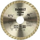 DEWALT Diamond Blade for Masonry, Dry Cutting, Continuous Rim, 7/8-Inch Arbor, 4-1/2-Inch (DW4725)