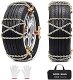 Snow Chains, 8 Pack Tire Chains for Pickup Trucks Car SUV Heavy Duty Chain for Tire Width 205 215 225 235 245 255 265 275 285 405060 and More