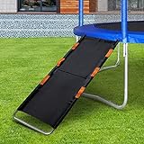 Gardenature Trampoline Slide Universal Trampoline Ladder with Handles for Toddler Strong Tear Resistant Fabric Climber Trampoline Accessorie for Kids