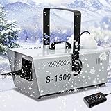 TCFUNDY Snow Machine 1500W Snow Making Machine Snowflake Maker for Christmas Wedding Kids Party Stage Effect with Wired Remote Control