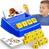 Learning Games for Kids Ages 3-8, Matching Letter Game for Kids Toys Ages 3-8 Educational Toys for 3-8 Year Olds Boys Girls Halloween Birthday Party Xmas Easter Gifts for 3-8 Year Olds Boys Girls Blue