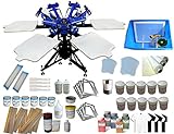 6-6 Color Screen Printing Kit with Materials 6 Color 6 Station Silk Screen Printing Machine