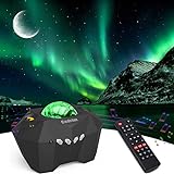 Cadrim Star Projector with Bluetooth Speaker and Remote, Northern Lights Aurora Projector with Moon and Star, Night Light Projector for Bedroom, Home Theater, Kids Adults Game Room and Parties