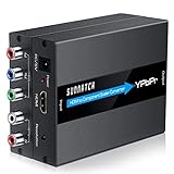 SUNNATCH HDMI to Component Converter with Scaler Function, 1080P HDMI to RGB Converter, HDMI to YPbPr 5RCA Converter, HDMI in Component YPbPr Out Converter Adapter(Aluminum)