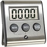 Elegant Digital Kitchen Timer - Stainless Steel - Super Strong Magnetic Back – Kickstand - Loud Alarm - Large Display - Auto Memory - Auto Shut-Off - Model eT-23 by eTradewinds
