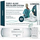 Lunderg Early Alert Bed Alarm for Elderly Adults - Wireless Bed Sensor Pad & Pager - with Pre-Alert Smart Technology - Bed Alarms and Fall Prevention for Elderly and Dementia Patients