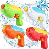 Water Guns for Kids - 4 Pack Water Squirt Guns for Kids Toddlers, 16.4 FT Long Shooting Range Water Gun Toys for Summer Parties, Outdoor Pool Beach Water Fighting Toys for Toddlers Age 3-10