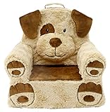 Soft Landing | Sweet Seats | Premium Character Chair with Carrying Handle & Side Pockets – Tan Dog