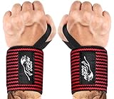 IPOW 18'' Professional Wrist Wraps for Weightlifting 2 Pack(IPF Approved), Heavy Duty Gym Wrist Straps for Working Out, Weight Lifting Wrist Brace for Men & Women, Wrist Support with Thumb Loop